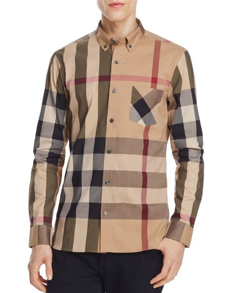 mens burberry thornaby shirt|Burberry Thornaby Check Casual Button.